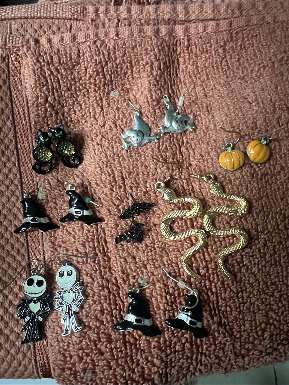 🎃Halloween Costume Earring Set - Black, Gold, Orange, Silver